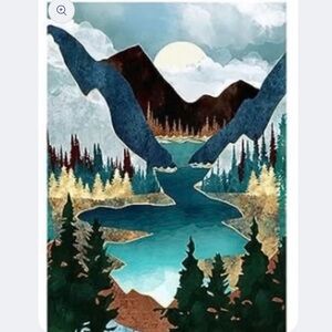 NWT Diamond Painting ZC024 Full Moon At The River